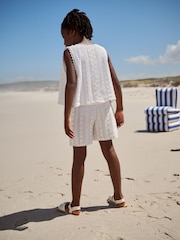 White Crochet Beach Co-ord Set (3-16yrs) - Image 2 of 7