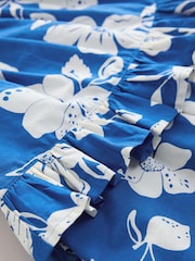Cobalt Blue Floral Blouse And Trousers Co-ord Set (3-16yrs) - Image 7 of 8