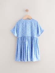 Blue Ditsy Button Summer Dress (3-16yrs) - Image 6 of 8