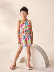 Multi Floral Wrap Detail Playsuit (3-16yrs) - Image 1 of 7