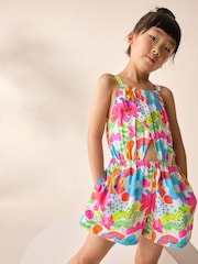 Multi Floral Wrap Detail Playsuit (3-16yrs) - Image 2 of 7