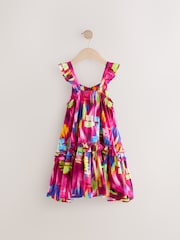 Purple Blur Printed Summer Dress (3-16yrs) - Image 6 of 8