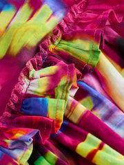 Purple Blur Printed Summer Dress (3-16yrs) - Image 7 of 8