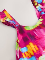 Purple Blur Printed Summer Dress (3-16yrs) - Image 8 of 8