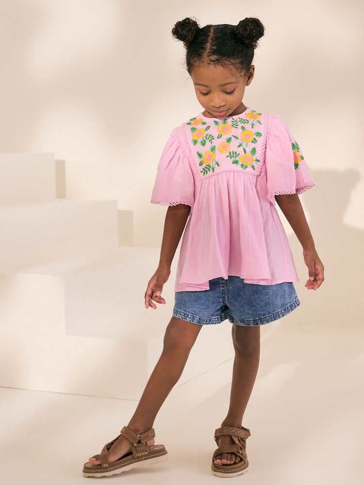 Violet lilas - 100brodé % coton163 - Image 3 of 9