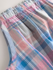 Blue and Pink Check 100% Cotton Camisole Top (3-16yrs) - Image 8 of 8
