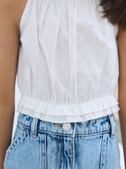 White 100% Cotton Camisole Top (3-16yrs) - Image 3 of 8