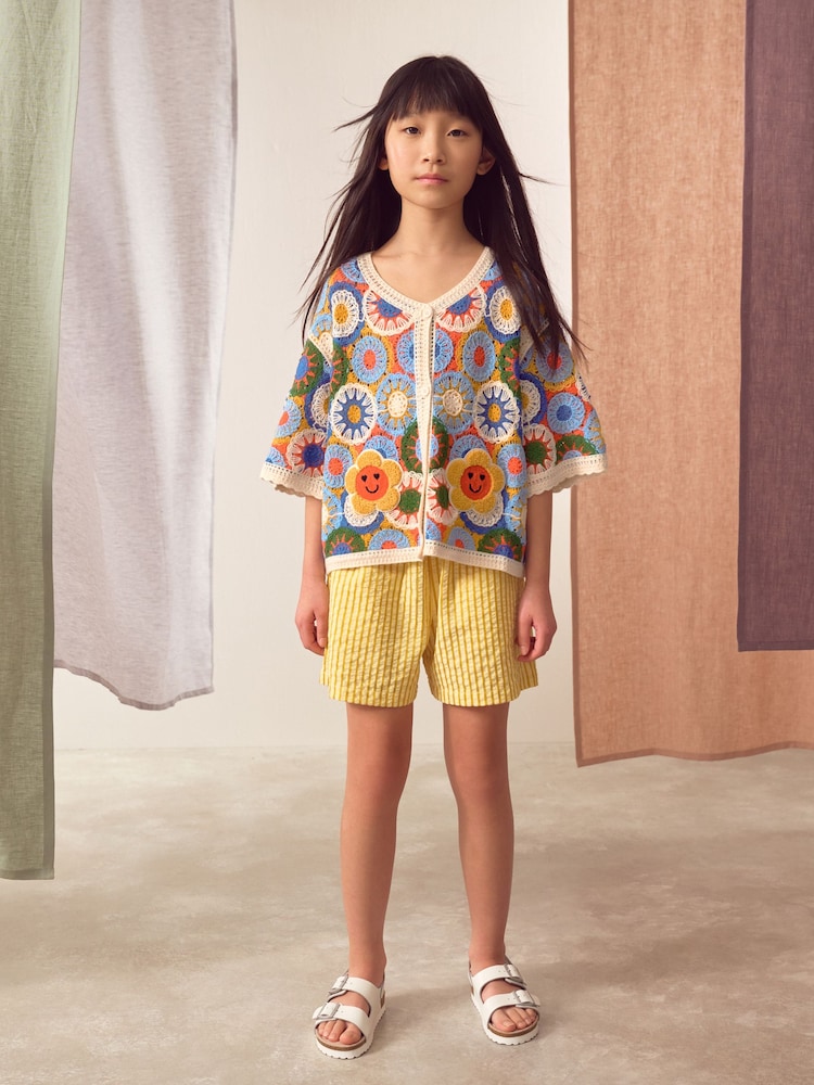 Multi Coloured Crochet Cardigan (3-12yrs) - Image 2 of 4
