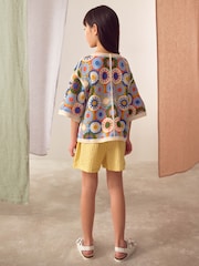 Multi Coloured Crochet Cardigan (3-12yrs) - Image 3 of 4