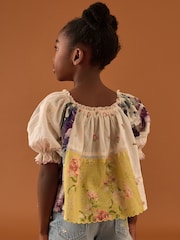 Cream/Yellow Patchwork Blouse (3-16yrs) - Image 3 of 4