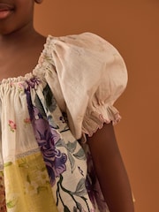Cream/Yellow Patchwork Blouse (3-16yrs) - Image 4 of 4
