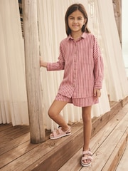 Pink Stripe Shirt And Shorts Co-ord Set (3-16yrs) - Image 2 of 8