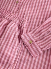 Pink Stripe Shirt And Shorts Co-ord Set (3-16yrs) - Image 7 of 8