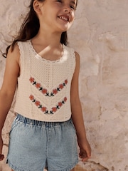 Ecru Crochet Top (3-16yrs) - Image 6 of 10