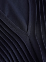 Navy Pintuck V-Neck Top - Image 7 of 7