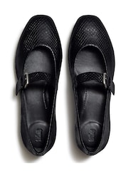 FitFlop Black Delicato Snake Mary Janes Shoes - Image 4 of 5