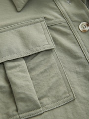 Khaki Green Short Sleeve Boxy Pocket Shirt - Image 6 of 7