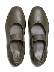 FitFlop Green Delicato Poise Leather Mary Janes Shoes - Image 4 of 5