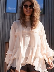 River Island Pink Ruffle Blouse - Image 2 of 4