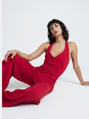 River Island Halter Neck Waistcoat Jumpsuit - Imagen 3 de 6