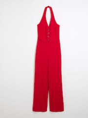 River Island Halter Neck Waistcoat Jumpsuit - Imagen 5 de 6