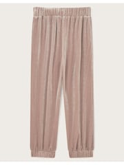 Monsoon Pink Sparkle Velour Joggers - Image 2 of 3
