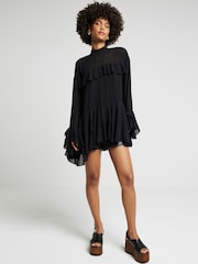 River Island Black Ruffle Blouse - Image 1 of 4