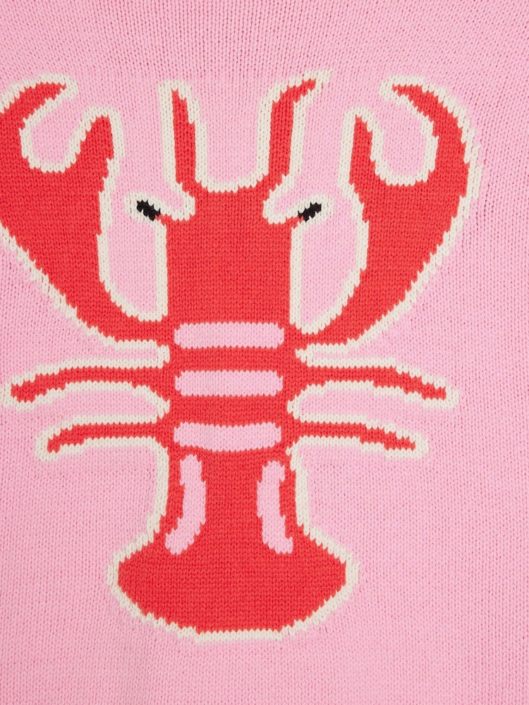 River Island Pink Lobster Graphic Jumper - Image 4 of 4