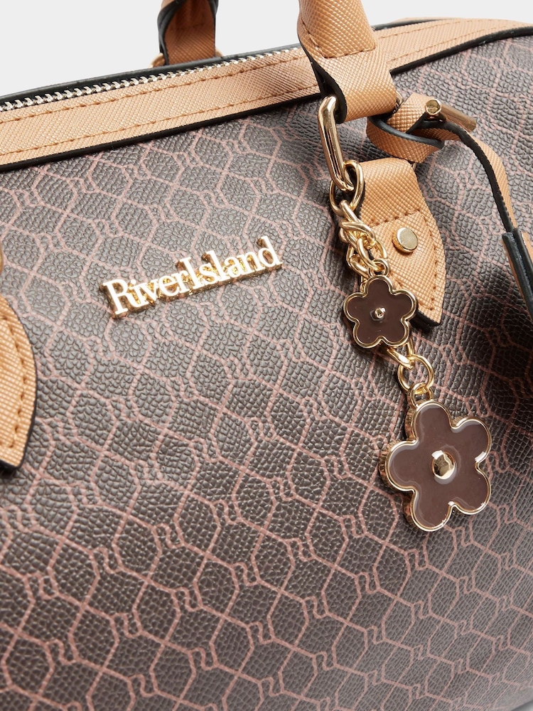 River Island Brown Medium Cross-Body Bowler Bag - Image 4 of 4