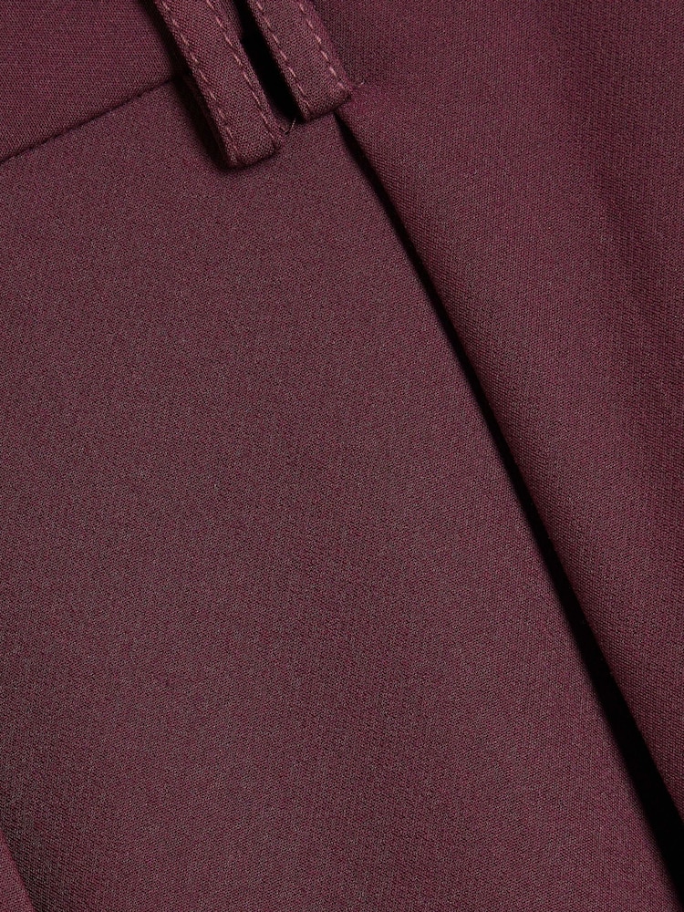 River Island Red Petite Burgundy Wide Leg Trousers - Image 5 of 5