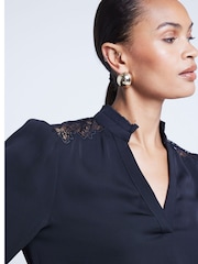River Island Bluse mit Spitzeneinsatz - Bild 4 von 6