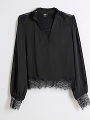 River Island Bluse mit Spitzeneinsatz - Bild 5 von 6