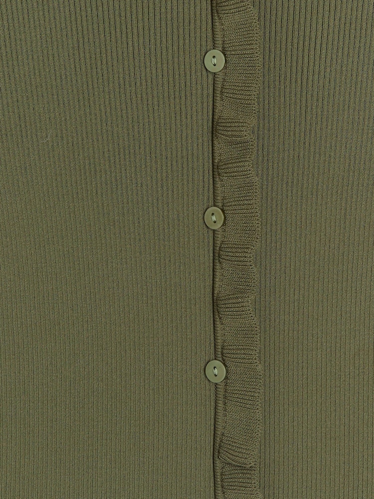 River Island Green Frill Knitted T-Shirt - Image 4 of 4