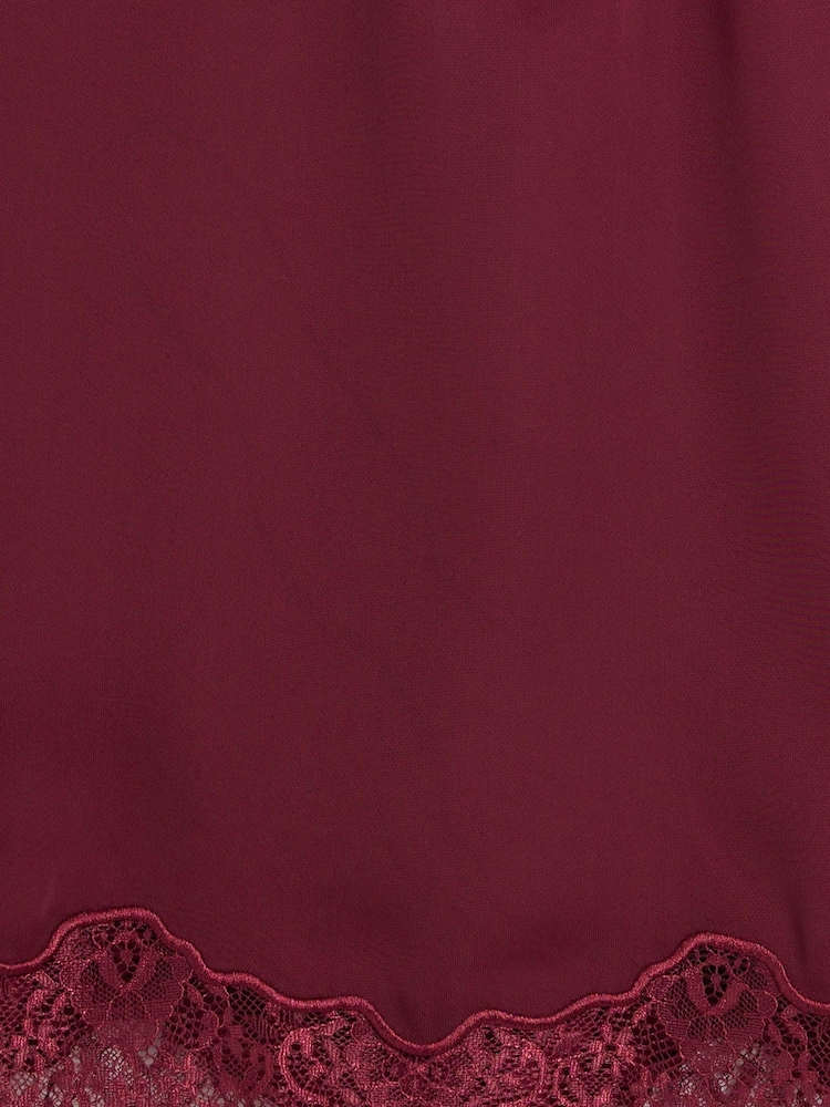 River Island Red Lace Insert Blouse - Image 6 of 6
