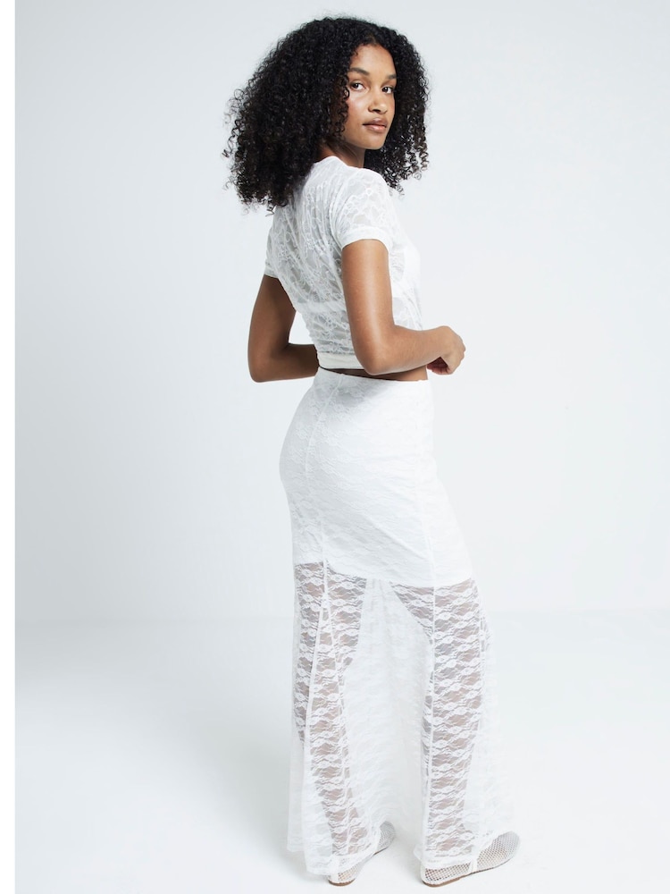 River Island Langer Spitzenrock - Bild 2 von 4