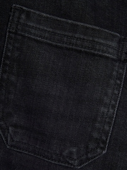River Island Black High Waisted Pocket Front Wide Leg Jeans - Image 4 of 5