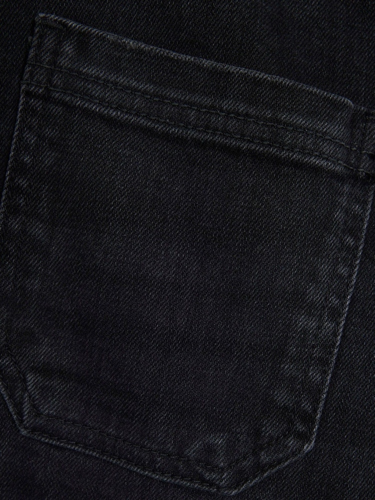 Czarny - River Island High Waisted Pocket Front Wide Leg Jeans - Image 4 of 5