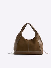 River Island Green Whipstitch Slouch Bag - Image 2 of 5