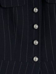 River Island Blue Pin Stripe Military Jacket - Image 4 of 4