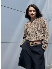 River Island Brown Leopard Trophy Jacket - Image 3 of 4