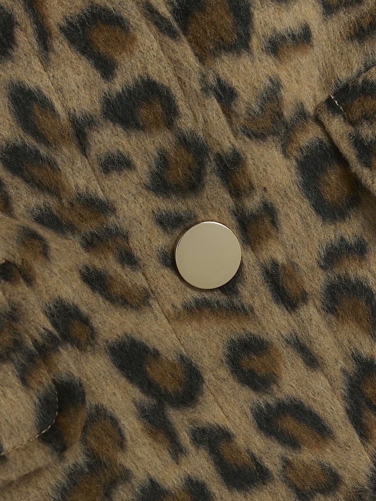 River Island Brown Leopard Trophy Jacket - Image 4 of 4