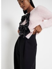 River Island Black Petite Wide Leg Trousers - Image 3 of 6