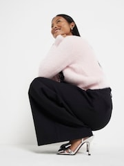 River Island Black Petite Wide Leg Trousers - Image 4 of 6