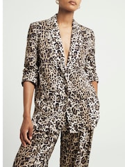 River Island Леопардовый оверсайз блейзер - Image 3 of 4