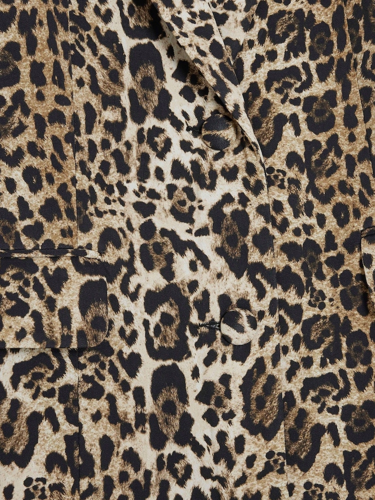 River Island Леопардовый оверсайз блейзер - Image 4 of 4