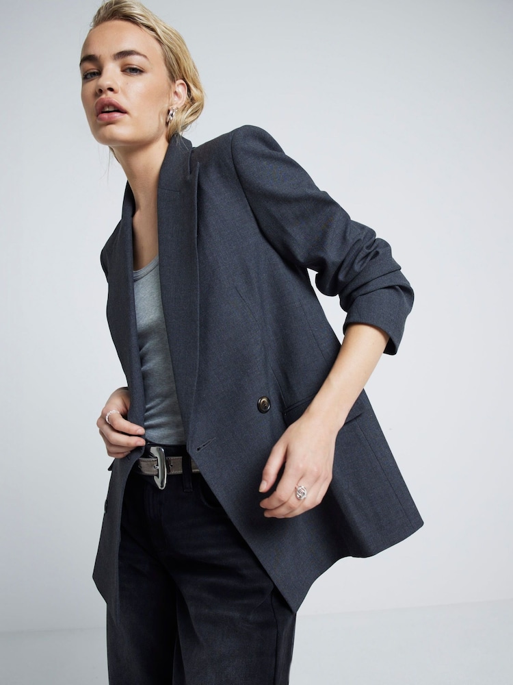 River Island Grey Tailored Blazer - Image 1 of 4 River Island Grey Tailored Blazer - Image 1 of 4