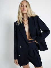 River Island Blue High Waisted Tailored Shorts - Image 1 of 4