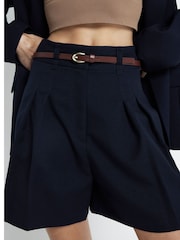 River Island Blue High Waisted Tailored Shorts - Image 4 of 4