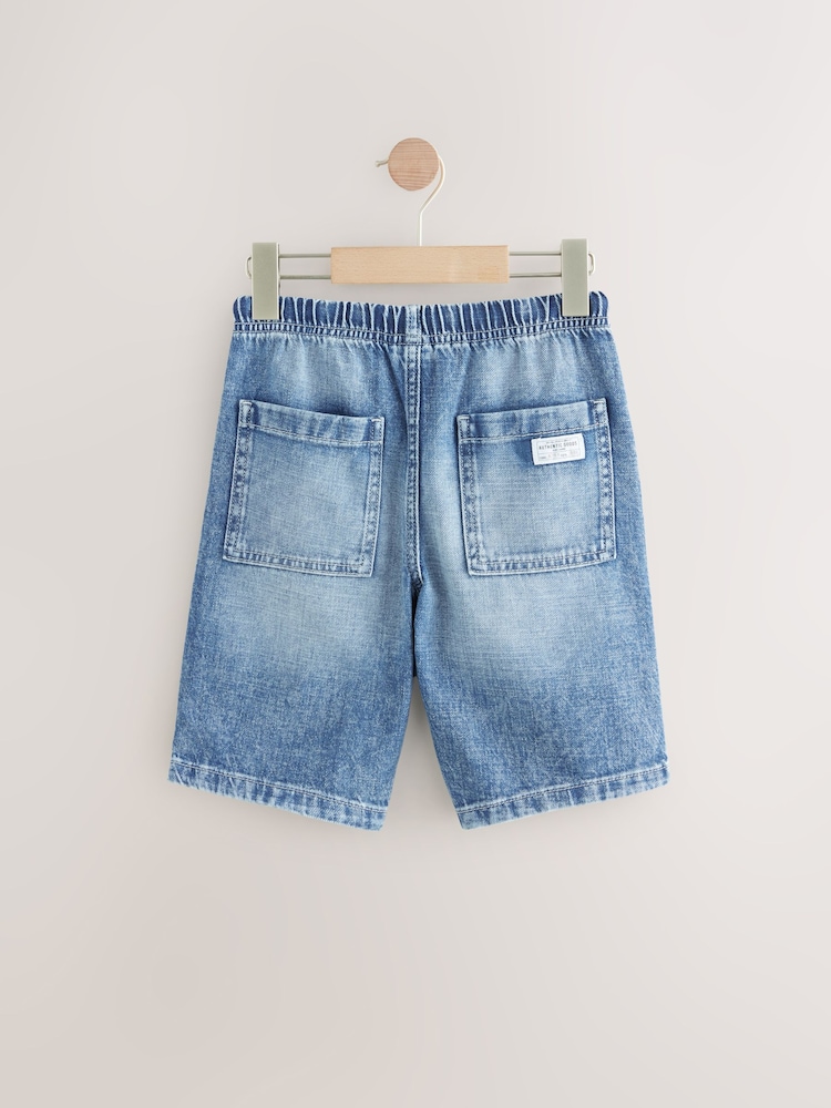 Bleach/Mid Blue Bermuda Pull On Denim Shorts 2 Pack (3-16yrs) - Image 3 of 6