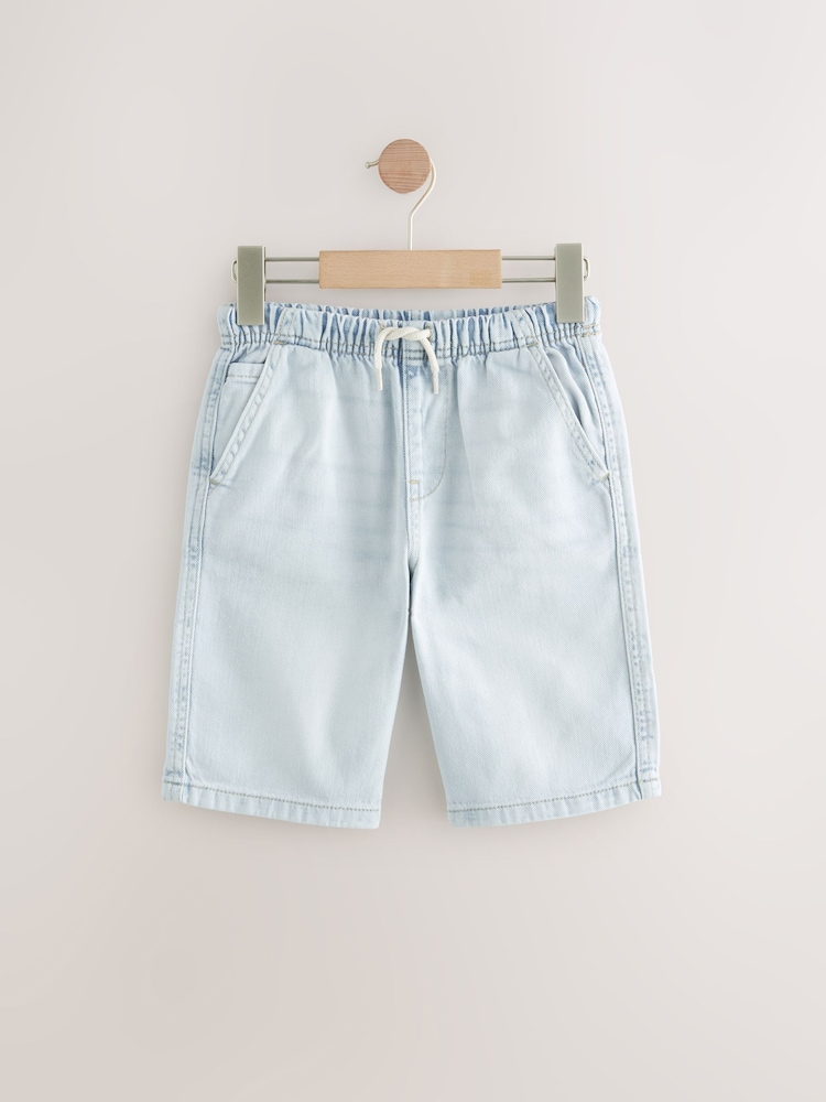 Bleach/Mid Blue Bermuda Pull On Denim Shorts 2 Pack (3-16yrs) - Image 4 of 6
